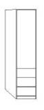 Wiemann LOFT | Gleitt&uuml;ren-Panorama-Funktionsschrank mit 3 Ausz&uuml;gen, 1 T&uuml;r, T&uuml;ranschlag links - H&ouml;he 216 cm