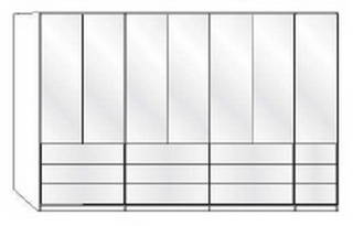 Wiemann LOFT | Gleitt&uuml;ren-Panorama-Funktionsschrank mit 12 Ausz&uuml;gen, 3 Faltt&uuml;ren, 1 Dreht&uuml;r - H&ouml;he 216 cm