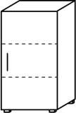 Objekt.Plus by rb | Aktenschrank 3OH, 1 T&uuml;r Anschlag rechts, 2 E.-B&ouml;den, 60 cm breit
