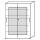 Objekt.Plus by rb | Schwebet&uuml;renschrank 6OH, 2 Schwebet&uuml;ren Frontrahmen, 160 cm breit