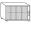 Objekt.Plus by rb | Jalousieschrank 2OH, Korpus wei&szlig;, Jalousie alufarbig, Griff rechts, 120 cm breit