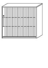 Techno by rb | Aktenschrank mit Rolladentür - 1 Schloss, 4 Einlegeböden, 1 Mittelseite