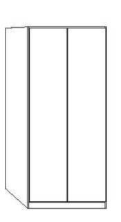 Wiemann LOFT | Gleitt&uuml;ren-Panoramaschrank mit 2 T&uuml;ren, T&uuml;ranschlag rechts - H&ouml;he 236 cm