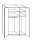 Wiemann LOFT | Gleitt&uuml;ren-Panoramaschrank mit 3 Holz-/Glast&uuml;ren - H&ouml;he 236 cm