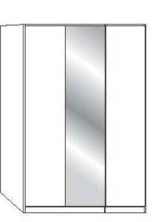 Wiemann LOFT | Gleitt&uuml;ren-Panoramaschrank mit 3 T&uuml;ren (1 Spiegelt&uuml;r in Parsol-Bronze-Glas) - H&ouml;he 236 cm