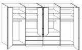 Wiemann LOFT | Gleitt&uuml;ren-Panorama-Funktionsschrank mit 8 Ausz&uuml;gen, 8 T&uuml;ren - H&ouml;he 236 cm
