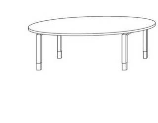 Objekt.Plus by rb | Konferenztisch mit Ovalplatte 220x110cm -  Type 297