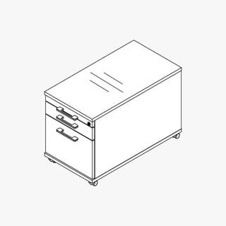 Röhr Techno Rollcontainer 539 – abschließbar, 42,7 × 54,4 × 80 cm