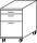 Objekt.Plus by rb | Rollcontainer, 1 Materialauszug, 1 Schubk&auml;sten, 1 H&auml;ngeregisterauszug Teilauszug mit SE+ Softclose