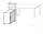 Röhr Objekt.Plus Anstellschrank Jalousiefront 2OH – 80 × 74–82 × 40 cm, weiß/alu