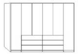 Wiemann LOFT | Gleitt&uuml;ren-Panorama-Funktionsschrank mit 6 Ausz&uuml;gen, 2 Faltt&uuml;ren, 2 Dreht&uuml;ren - H&ouml;he 216 cm