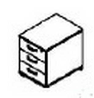Techno by rb | Rollcontainer 552 inkl. Schloss, 1 verschiebbare Materialschale, 3 Schubk&auml;sten / 75% Teilauszug