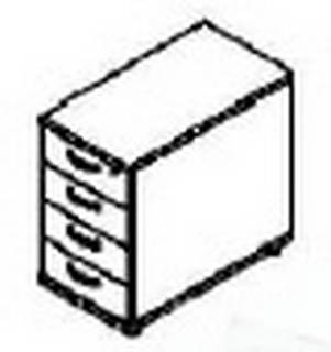 Techno by rb | Anstellcontainer mit Steckf&uuml;&szlig;en zur H&ouml;heneinstellung / 100% Vollauszug