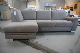 Carina Ecksofa Modell 1040 – Taupe, Stauraum, 258 × 157 cm