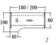 Objekt.Plus by rb | Schreibtisch mit Freiformplatte und 4-Fuß - 180 cm - Typ V16r/E17l