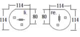 Objekt.Plus by rb | Anbauplatte Tropfenform mit 2...