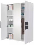 Röhr Clip Kleiderschrank 3-türig mit Spiegel – 151 × 215 × 62 cm