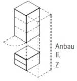 Clip by rb | Anbauelement 1trg. / 2 Schubkästen