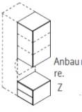 Clip by rb | Anbauelement 1trg. / 2 Schubkästen