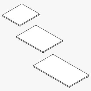 Röhr Clip Einlegeboden Kleiderschrank – weiß, 48,1 / 73,1 / 98,1 × 2,2 × 54 cm