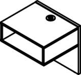 Cocoon by rb | Anbau-Bettkonsole offen mit Steckdoseneinsatz
