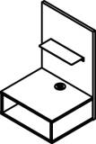 Cocoon by rb | Anbau-Bettkonsole offen mit Metalboard und...