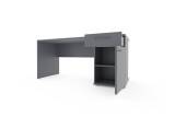 Cocoon by rb | Schreibtisch mit durchgehender Platte und Unterbaucontainer