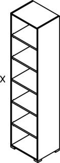 Cocoon by rb | Regal mit Rückwand, 4 E-Böden und 1 Boden feste