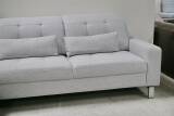 Candy Baltimore Ecksofa – Webware Mono light grey, 278 × 198 cm, Ausstellungsstück