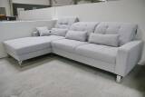 Candy Baltimore Ecksofa – Webware Mono light grey, 278 × 198 cm, Ausstellungsstück