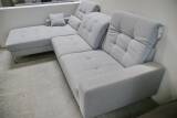 Candy Baltimore Ecksofa – Webware Mono light grey, 278 × 198 cm, Ausstellungsstück