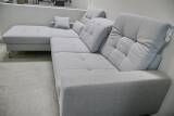 Candy Baltimore Ecksofa – Webware Mono light grey, 278 × 198 cm, Ausstellungsstück