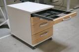 Röhr Rollcontainer Type 448 Grau mit Hickory Ausstellungsstück