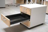 Röhr Rollcontainer Type 448 Grau mit Hickory Ausstellungsstück