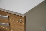 Röhr Rollcontainer Type 448 Grau mit Hickory Ausstellungsstück