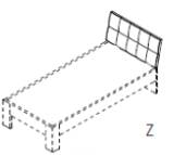 Qunit by rb | Bettkopfteil mit Polster (Karo-Steppung)...