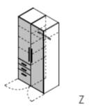 Qunit by rb | Kleiderschrank 2-türig mit 3...