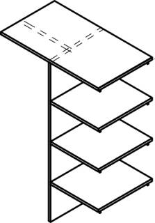 Qunit by rb | Wäscheeinteilung in weiß für Kleiderschränke