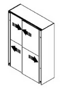 Qunit by rb | Tür-Dämpfer-Set für Schwebetürenschrank