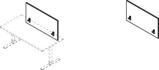Qunit by rb | Schreibtisch-Paneel in Anthrazit inkl. Befestigungen