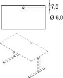 Qunit by rb | Kunststoff-Kabeldurchlass alufarbig...