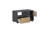 Qunit by rb | Medienelement mit 1 Klapptür, 1 Tür, 1 Schubkasten und 2 offene Fächer