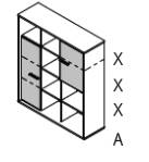 Qunit by rb | Effekttype, Regal mit 2 Türen und 9...