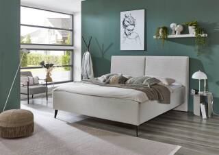 Meise Polsterbett Lando – 180×200 cm, Cord-Poso beige, Sonderposten