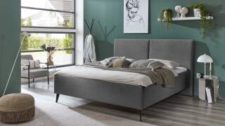 Meise Polsterbett Lando – Cord-Poso grau, 180 × 200 cm, Sonderposten