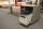 Röhr Techno Schreibtisch-Kombi – Freiform 180 cm + Drucker-Container, Eiche Sand