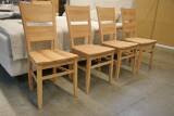 Niehoff 4-er Gruppe Holzstühle massiv Ausstellungsstück