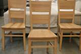 Niehoff 4-er Gruppe Holzstühle massiv Ausstellungsstück