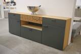 Die Hausmarke Sideboard – Wildeiche/Schiefer, 203 × 76 × 41 cm