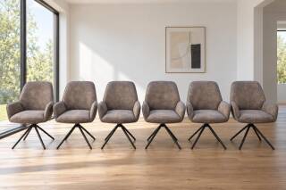 MCA 6er-Gruppe Polstersessel Velour Grau